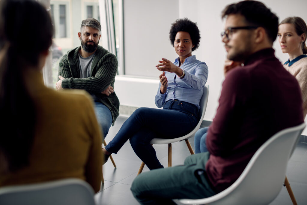 Cercle de discussion en groupe